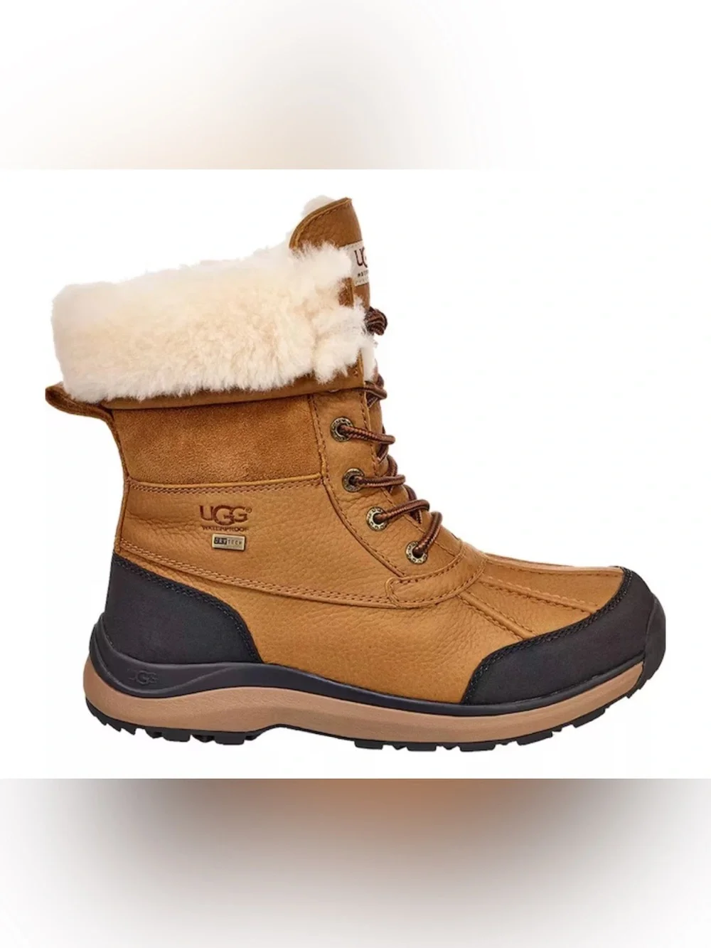 UGG Adirondack Waterproof Winter Boots Leather Wool Lined eVent Vibram Brown 7.5